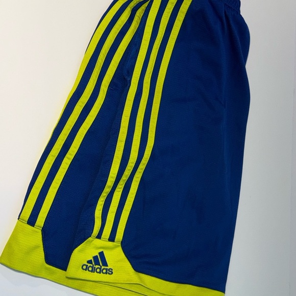 adidas Other - Adidas Kid's Athletic Shorts in Blue and Neon Yellow